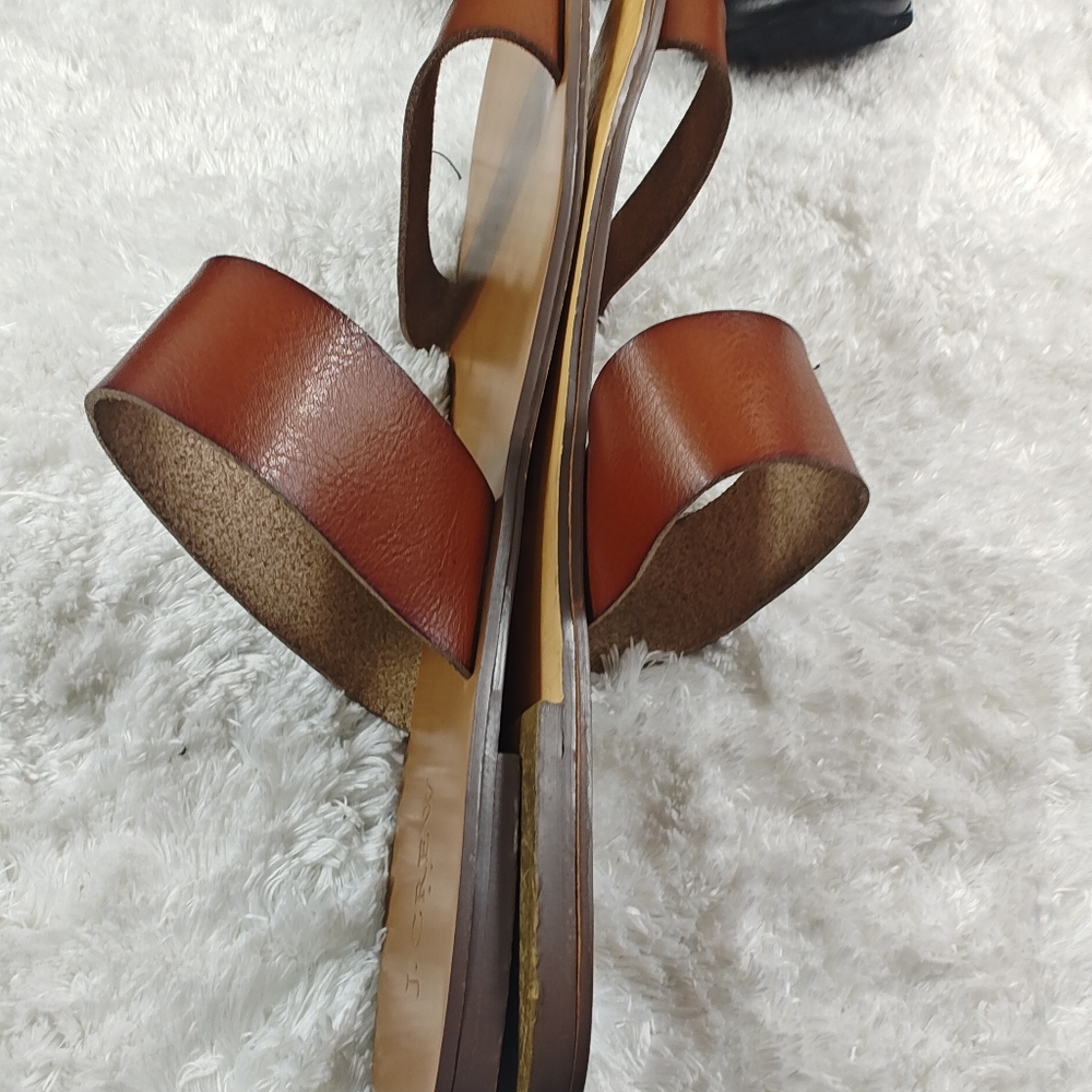 J.Crew Two-Strap Brown Slide Sandals – Women’s Size 11 - Picture 5 of 8